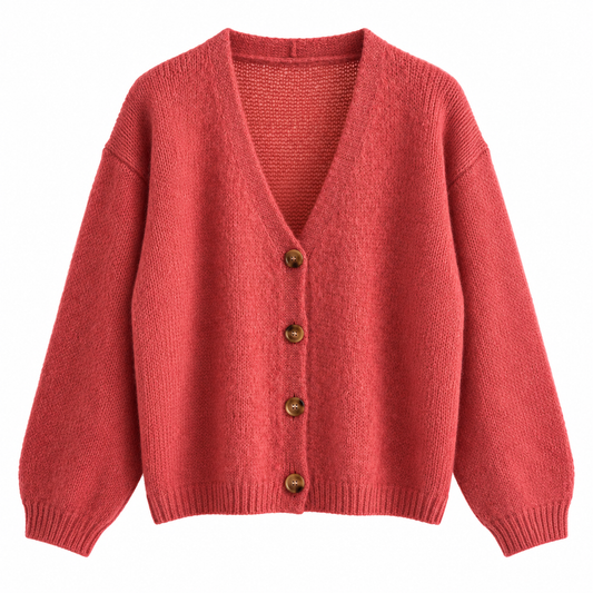 Rose Mohair Cardi