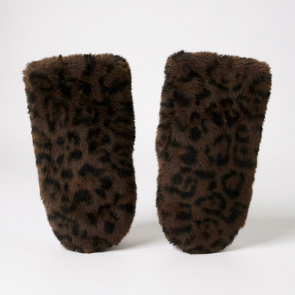 Leopard Faux Fur Mitten