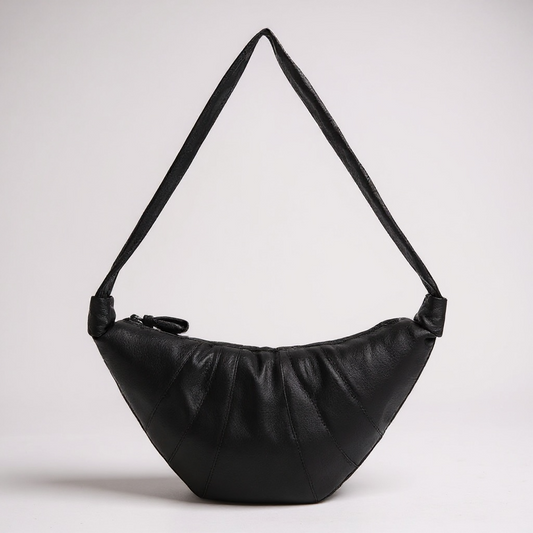 Black Medium Slouchy Cross Body Bag