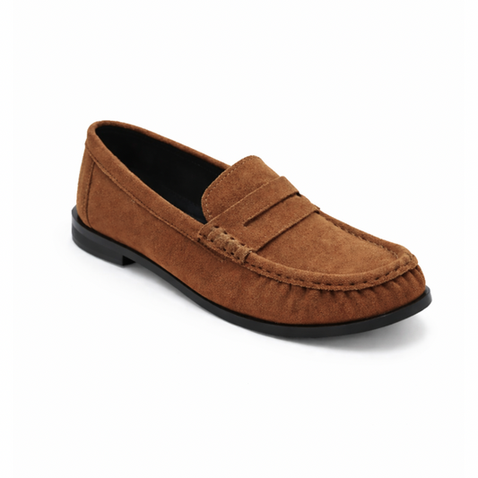 Tan Soft Faux Suede Loafer