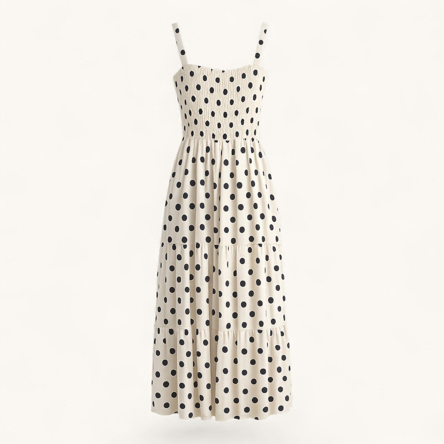 Cream Polka Dot Dress