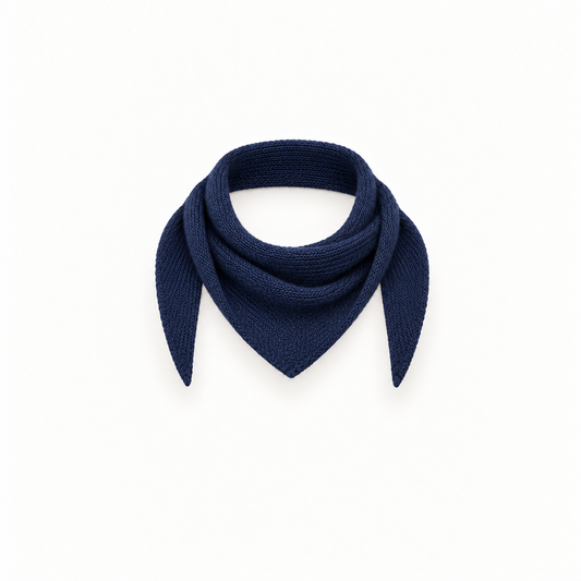Navy Small Knitted Scarf