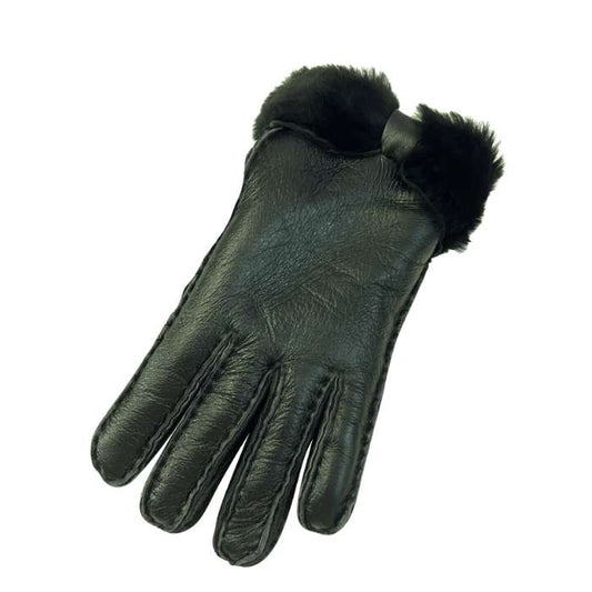 Olive Woollen Soft Leather Handmade Gloves