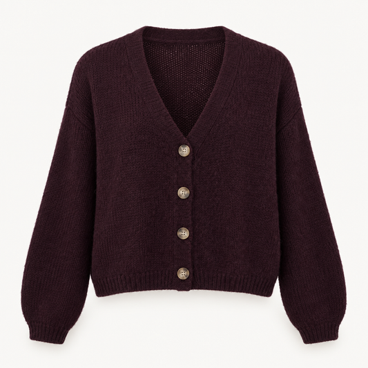 Plum Mohair Cardi