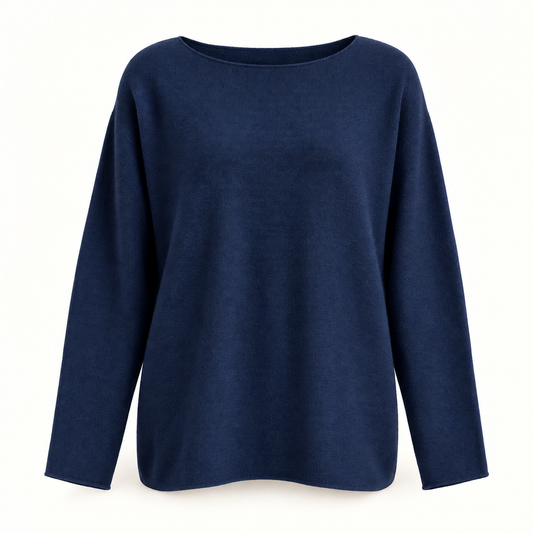 Navy Light Weight Long Sleeve Jumper