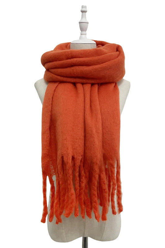 Orange Blanket Scarf