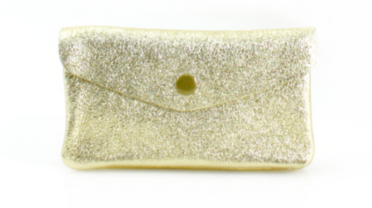 Gold Large Leather Purse