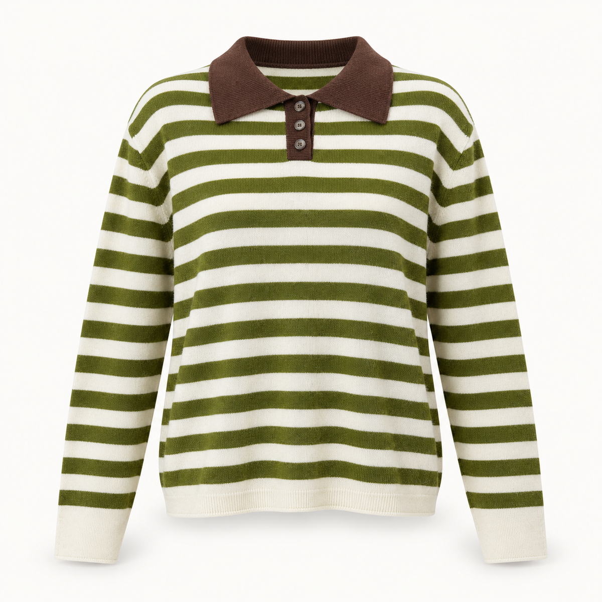 Green/Brown Cashmere Blend Jumper