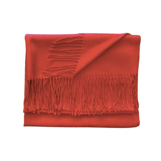 Orange Tassel Pashmina Scarf