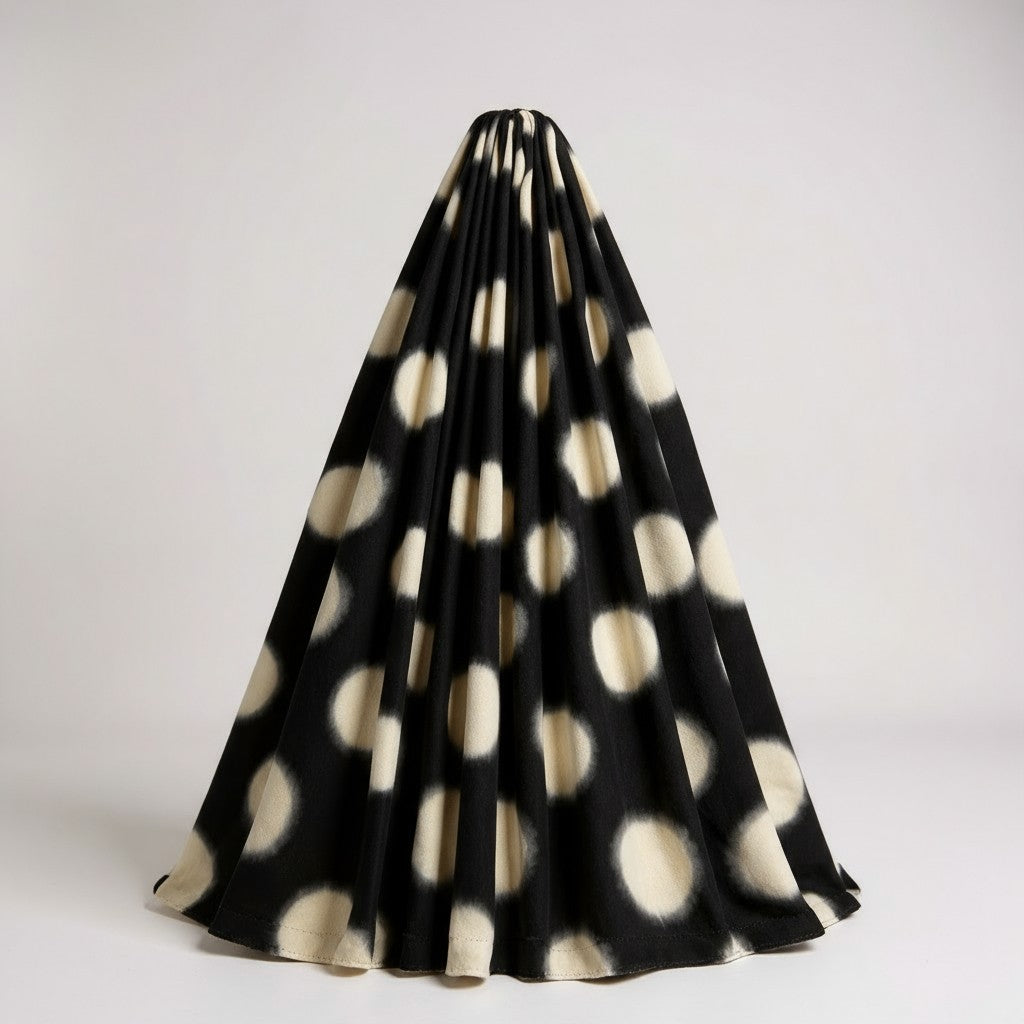 Black Cream Spot Scarf