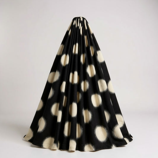 Black Cream Spot Scarf