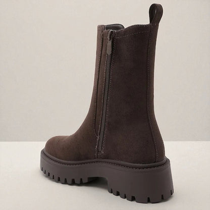 Chocolate Brown Chunky Sole Chelsea Boot