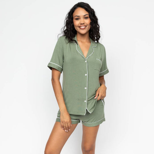 Lea Sage Green Shorty Set