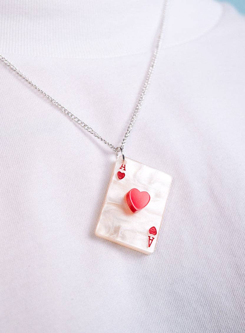 Ace of Hearts Card Pendant: Gold-plated | Tatty Devine