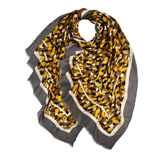 Camouflage print lightweight cotton mix scarf