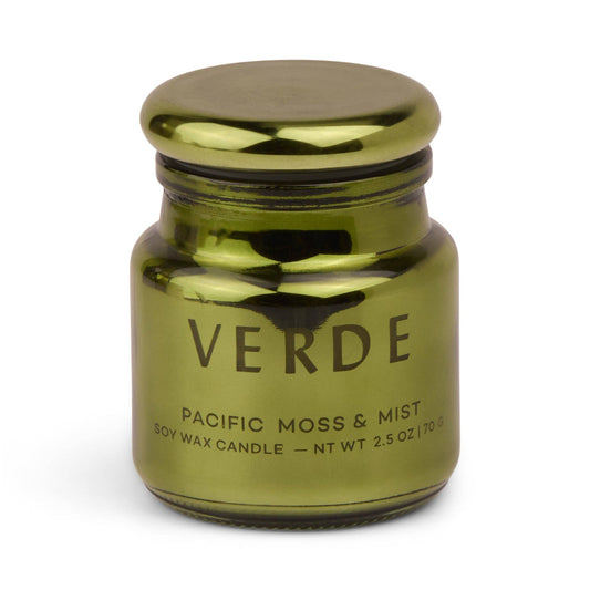 Verde Green Metallic Glass Candle - Pacific Moss
