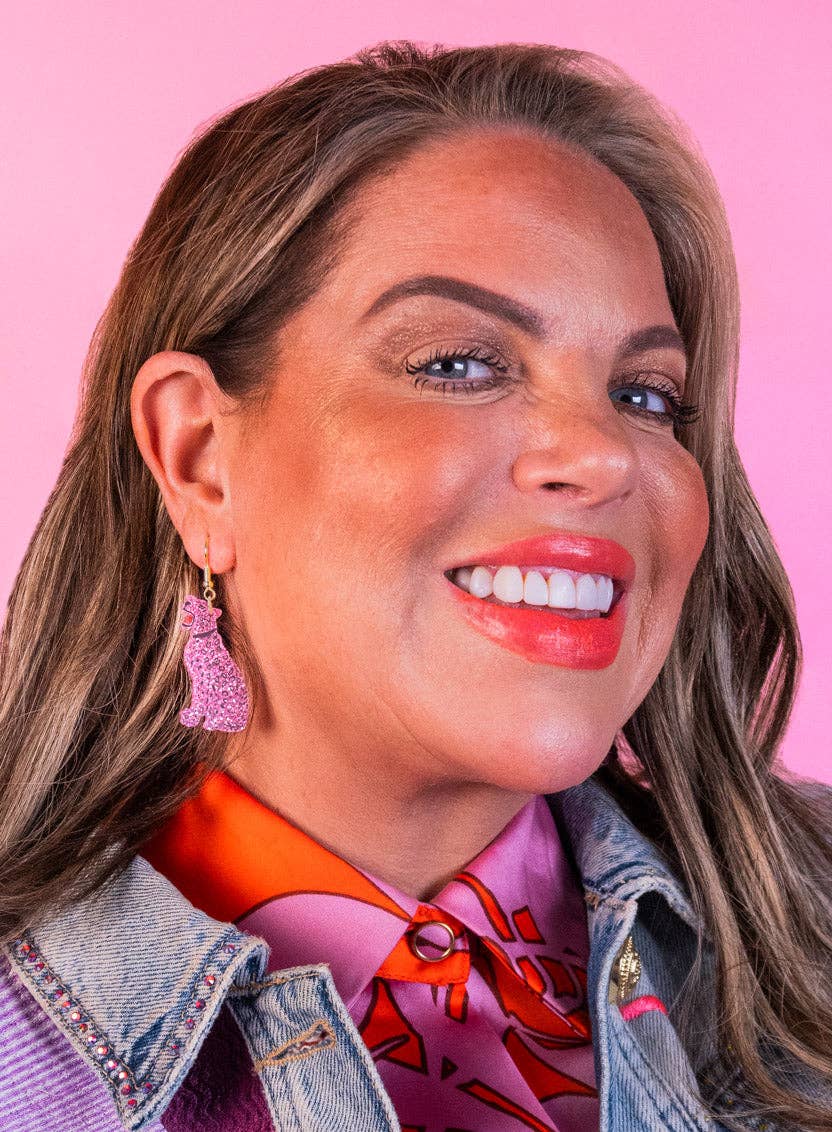 Glitter Leopard Earrings | Tatty Devine