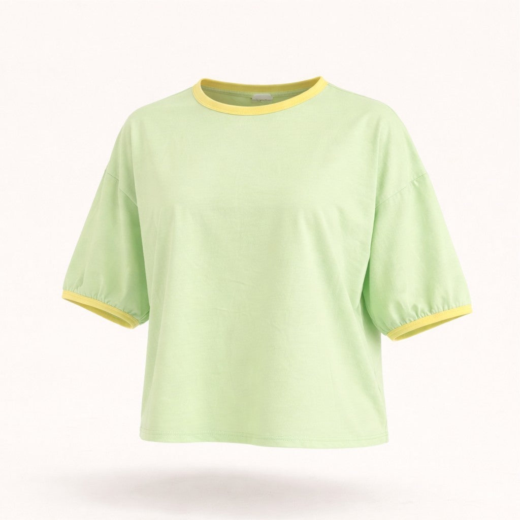 Mint Green T-Shirt with Lemon Edge – GRACE
