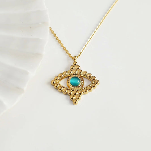 Mystical Eye Gold Necklace