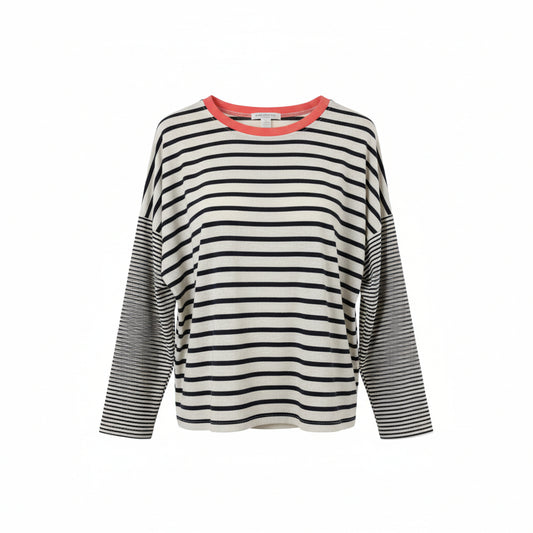 Navy and Pink Stripe T-Shirt