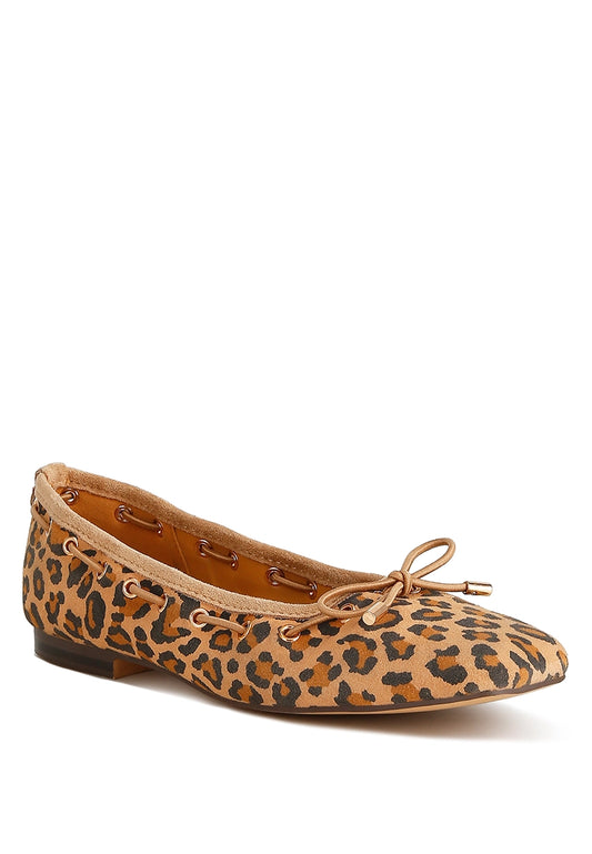 Leopard Suede Ballerina