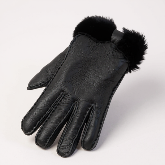 Black Sheepskin Gloves