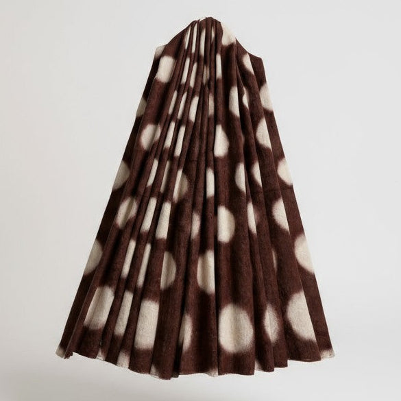 Bordeaux Cream Spot Scarf