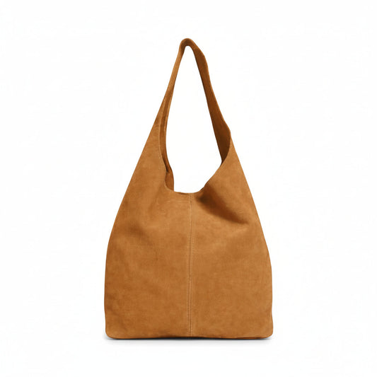 Tan Suede Hobo Bag